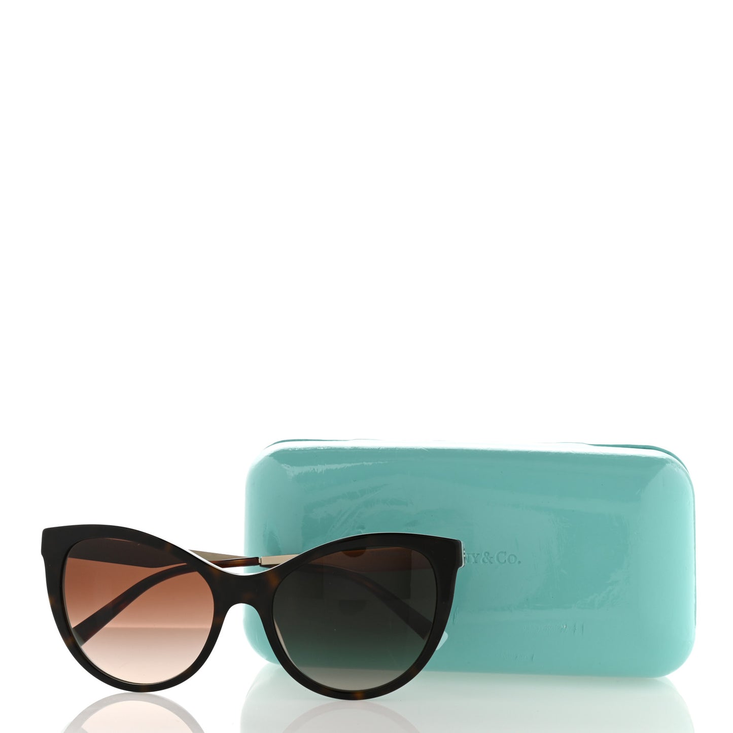 Acetate Metal Cat Eye Sunglasses TF4159 Black Blue