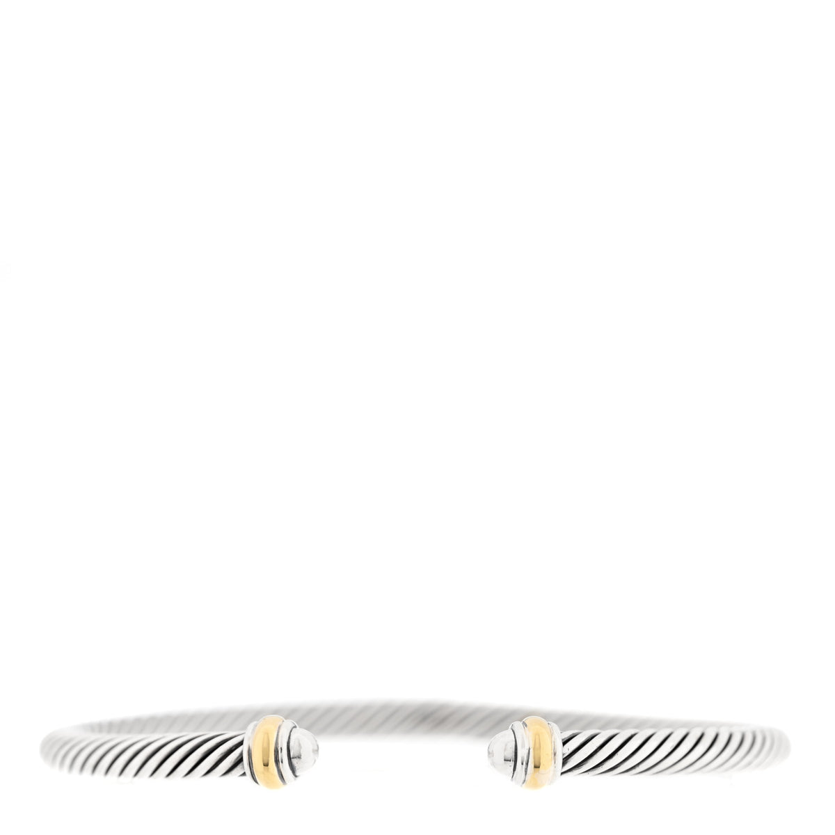 Sterling Silver 18K Yellow Gold 4mm Cable Classics Bracelet