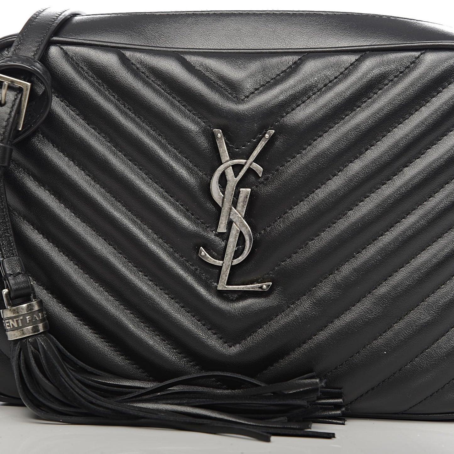 Calfskin Matelasse Monogram Lou Camera Bag Black