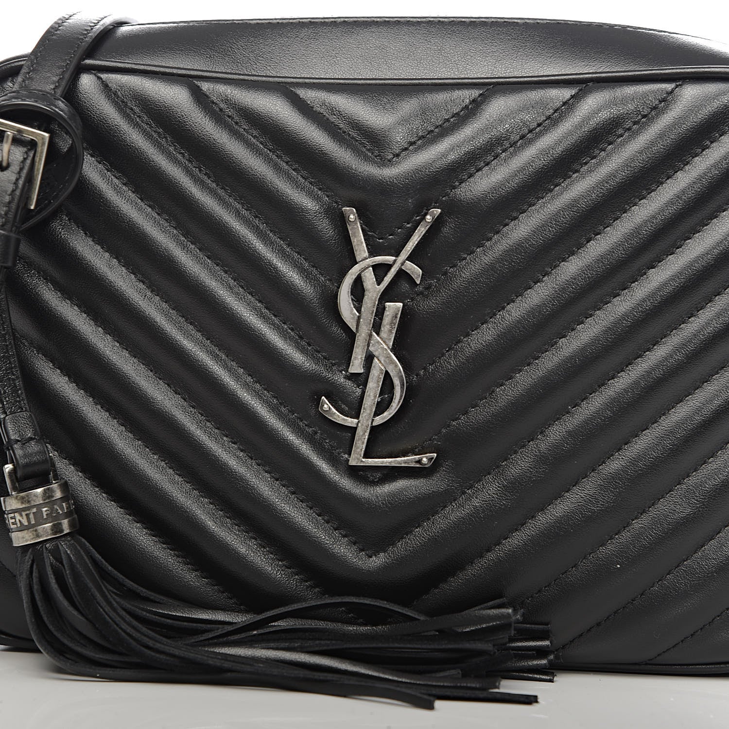 Saint Laurent Calfskin Matelasse Monogram Lou Camera Bag Black 10 of 10