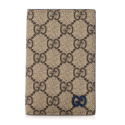 Gucci GG Supreme Monogram Bi-Color Long Card Case Beige Dark Brown 1 of 8