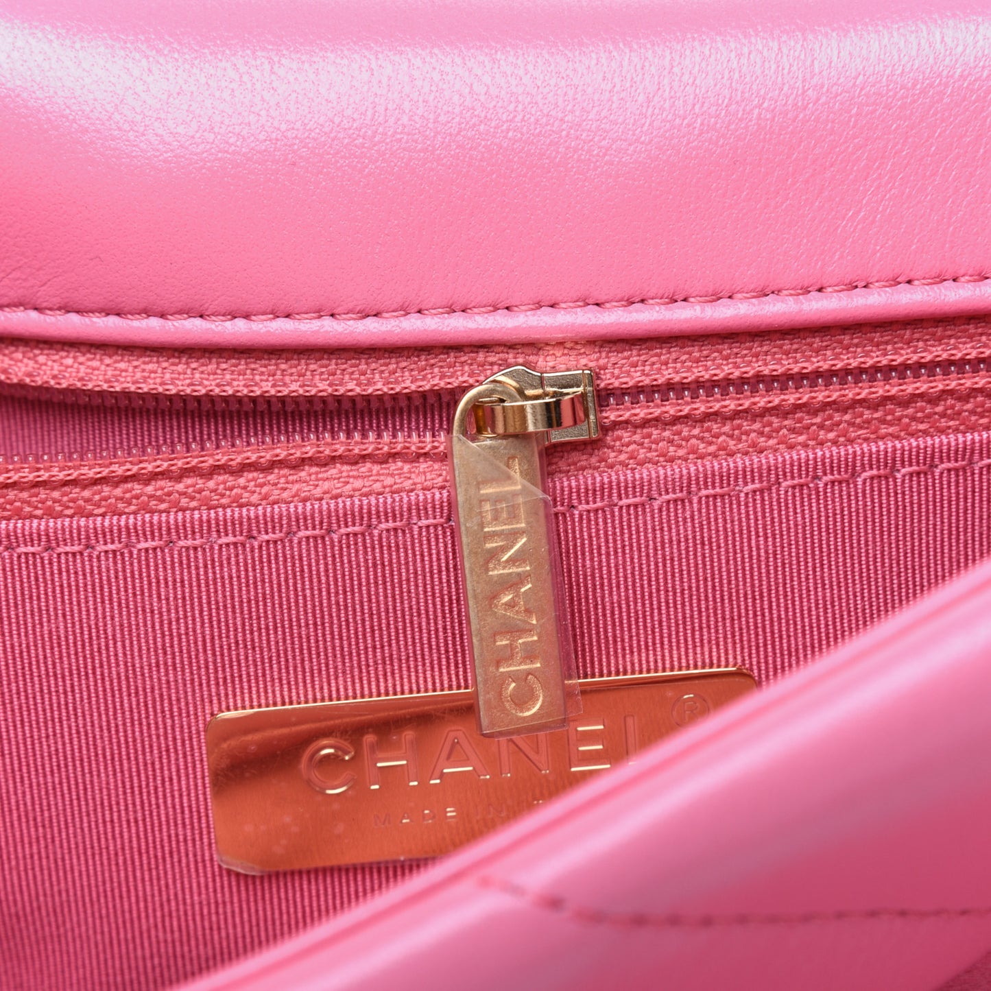 Lambskin Quilted Medium 19 Flap Pink