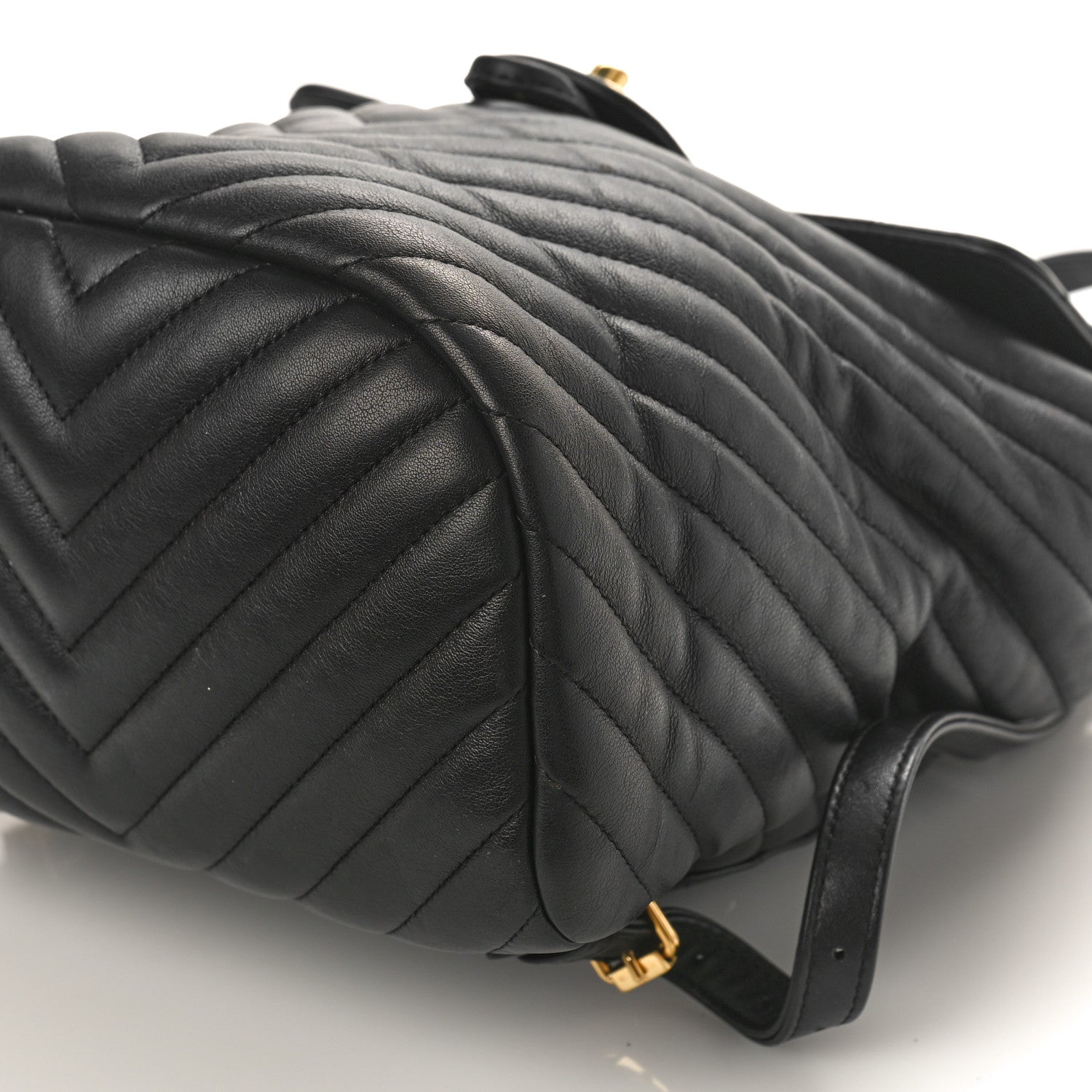 Chanel Calfskin Chevron Quilted Small Urban Spirit Backpack Black 8 of 11