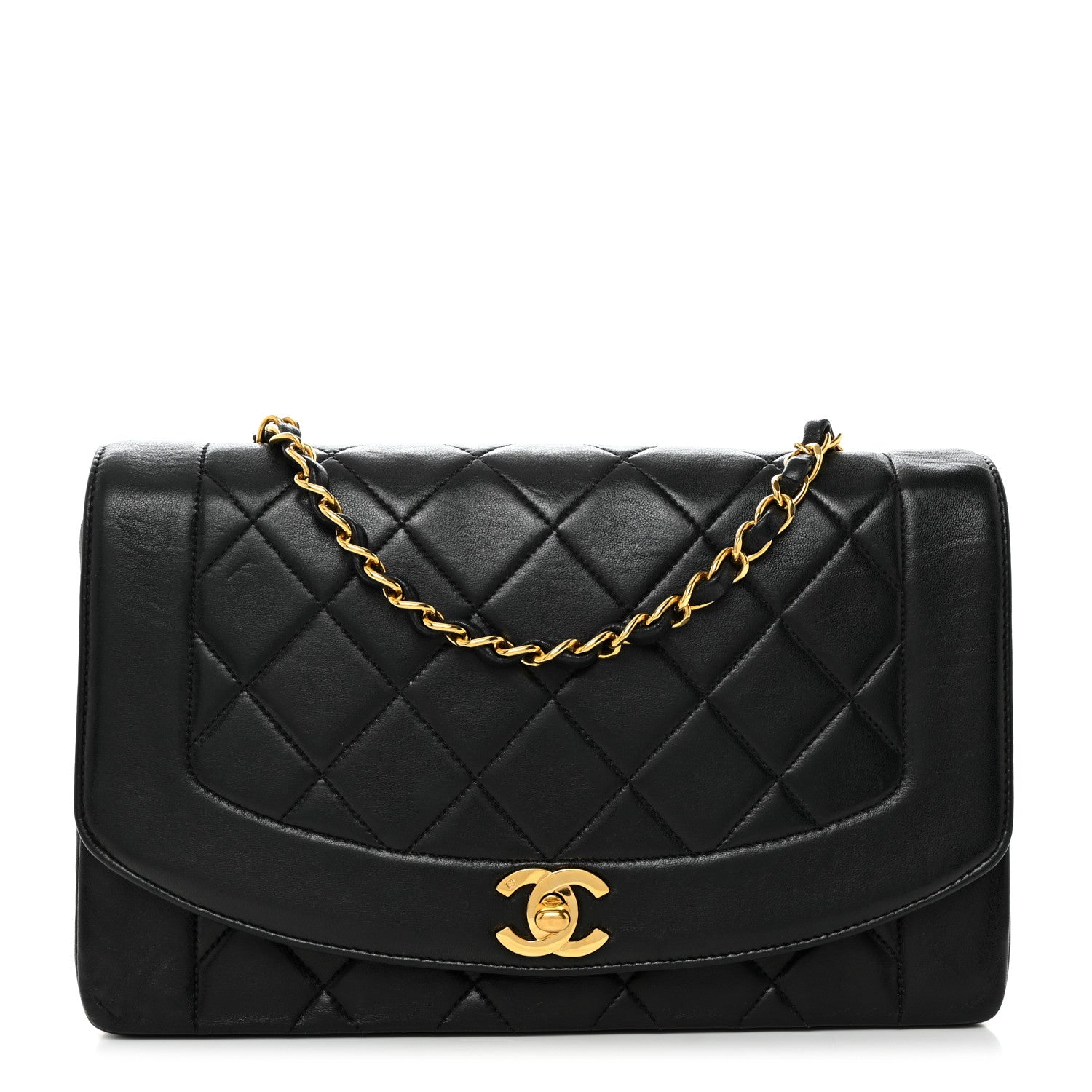 Chanel Lambskin Quilted Medium Single Flap Black 1 of 10