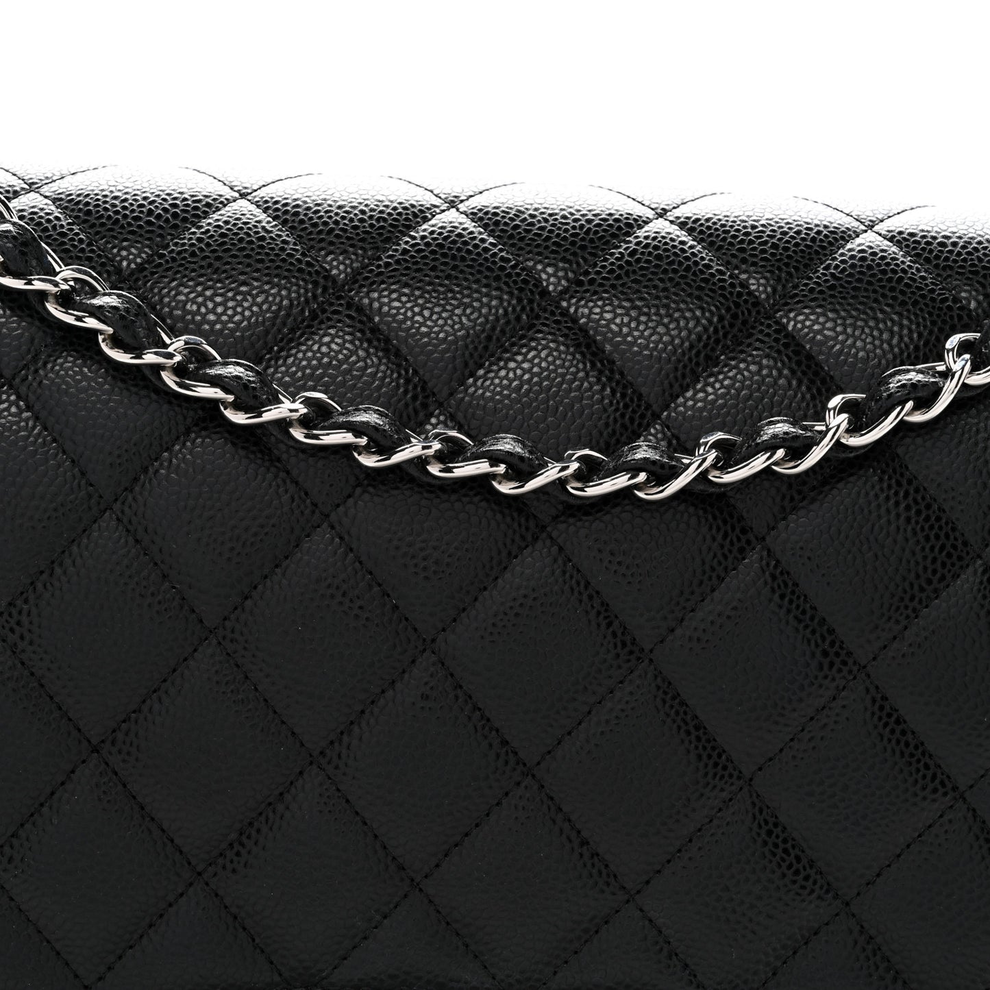 Caviar Quilted Maxi Double Flap Black