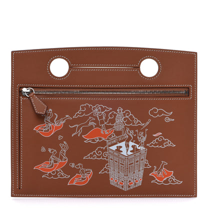 Hermes Swift L'Epopee d'Hermes Backpocket Pouch 30 Gold 1 of 9
