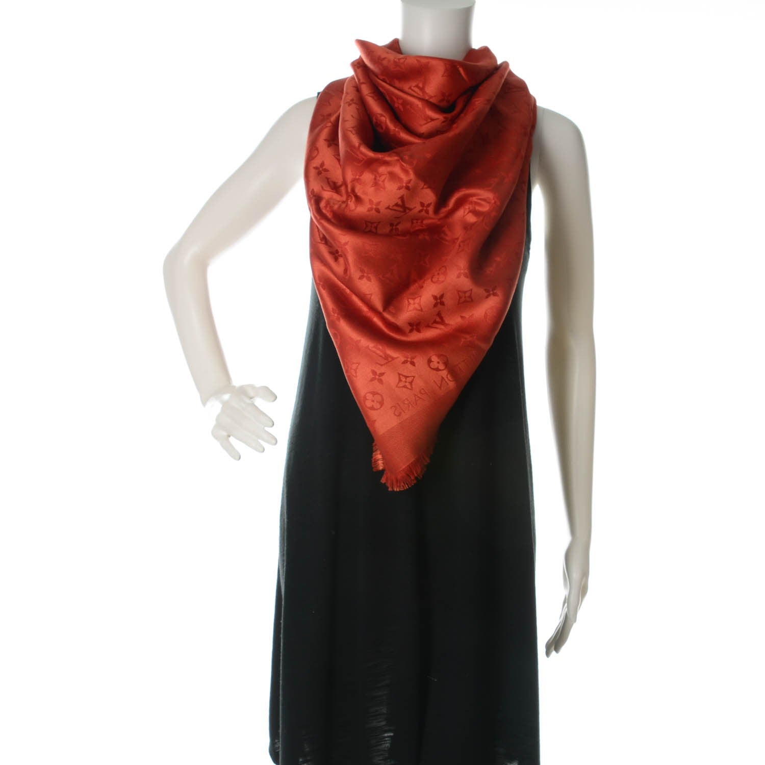 Louis Vuitton Wool Silk Monogram Shawl Orient 2 of 5