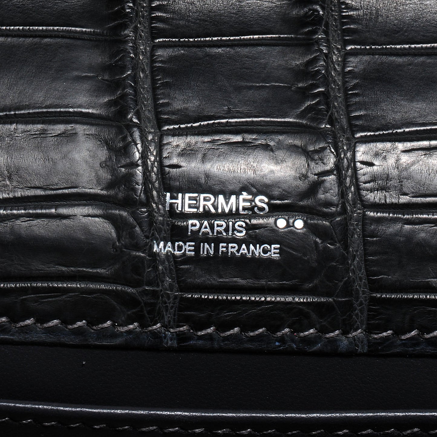 Matte Niloticus Crocodile Kelly Pochette Graphite