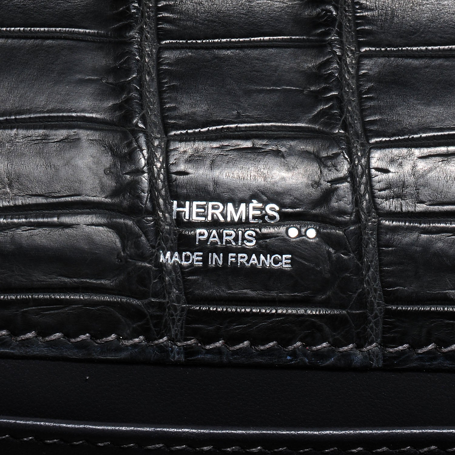 Hermes Matte Niloticus Crocodile Kelly Pochette Graphite 6 of 8