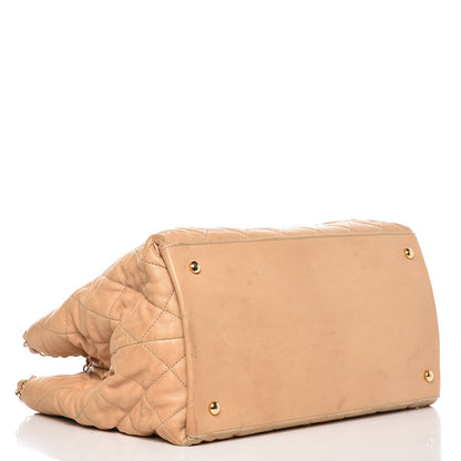 Chanel Calfskin Quilted Small Chain Me Tote Light Beige 4 of 10