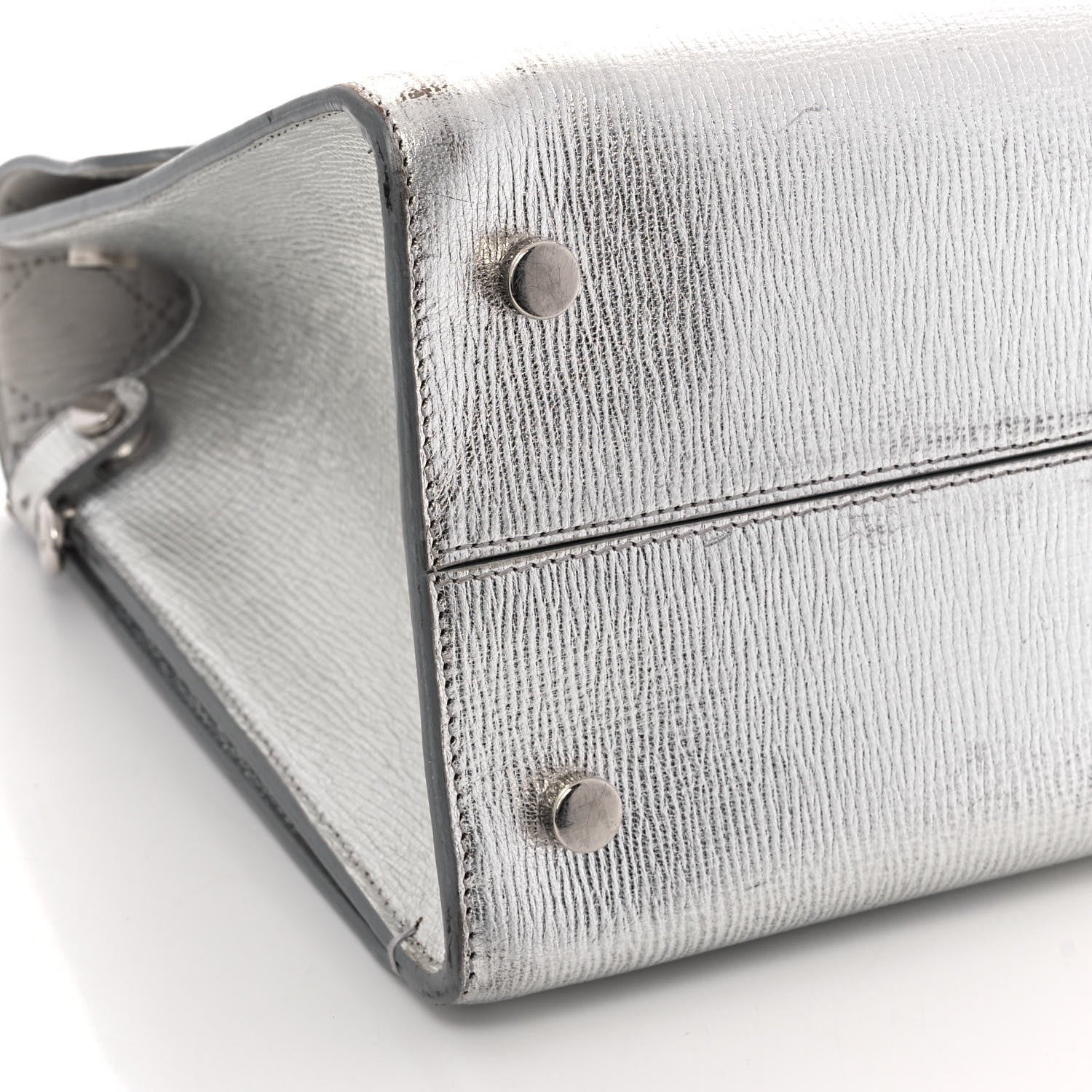 Christian Dior Metallic Goatskin Medium Diorever Flap Silver 8 of 13