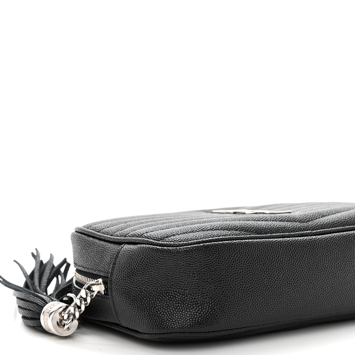Saint Laurent Grain De Poudre Matelasse Monogram Mini Lou Camera Bag Black 8 of 10