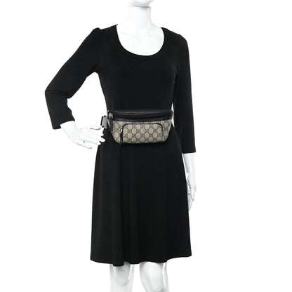 Gucci GG Supreme Monogram Belt Bag Black 2 of 14