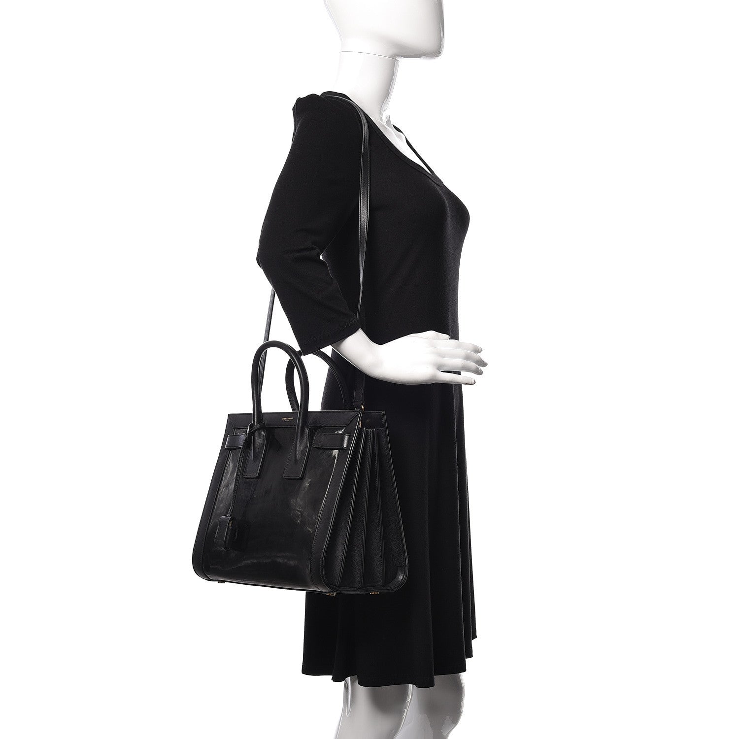 Saint Laurent Patent Calfskin Small Sac de Jour Black 2 of 9