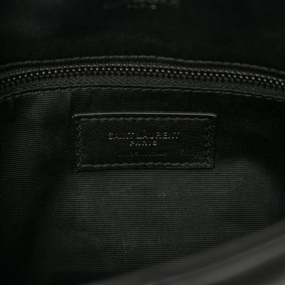 Saint Laurent Lambskin Quilted Toy Loulou Puffer Monogram Monochrome Chain Satchel Black 7 of 10