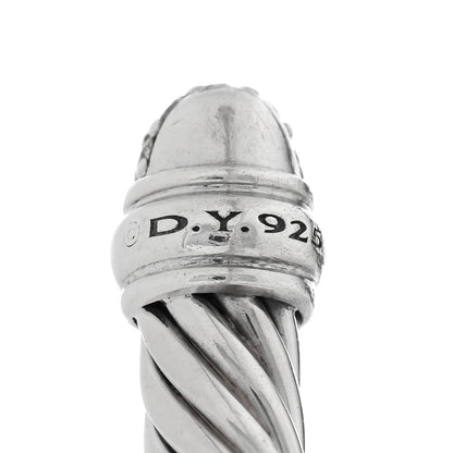 David Yurman Sterling Silver Pave Diamond 5mm Cable Classics Bracelet 3 of 3