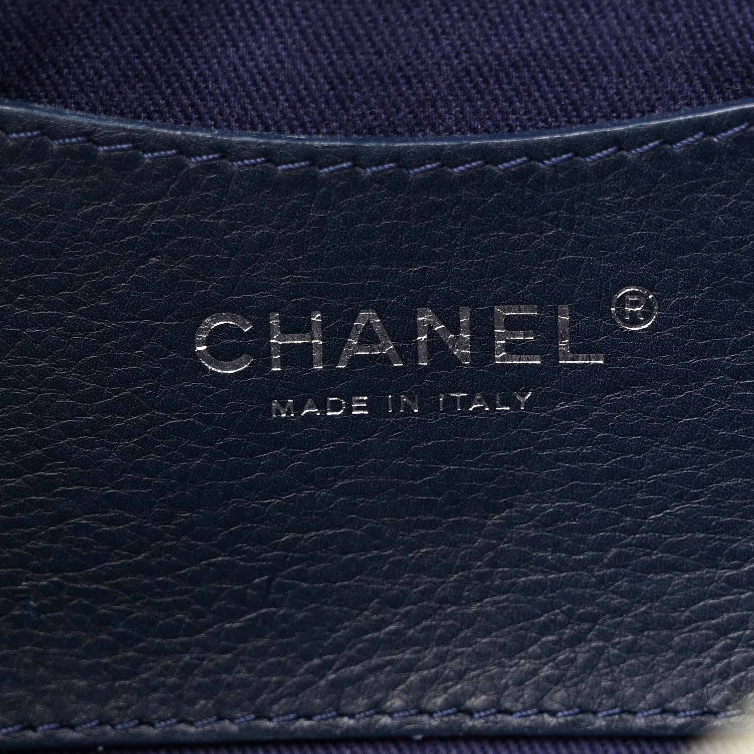 Chanel Denim Quilted Camellia Embroidered Medium Flap Blue 6 of 12