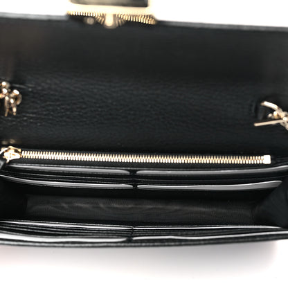 Gucci Dollar Calfskin Interlocking G Chain Wallet Black 5 of 8