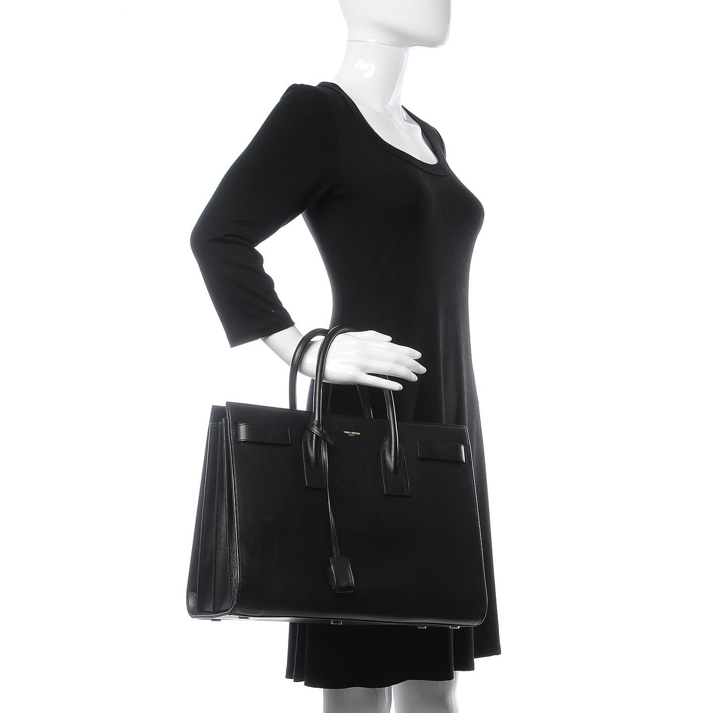 Calfskin Large Sac De Jour Carryall Black