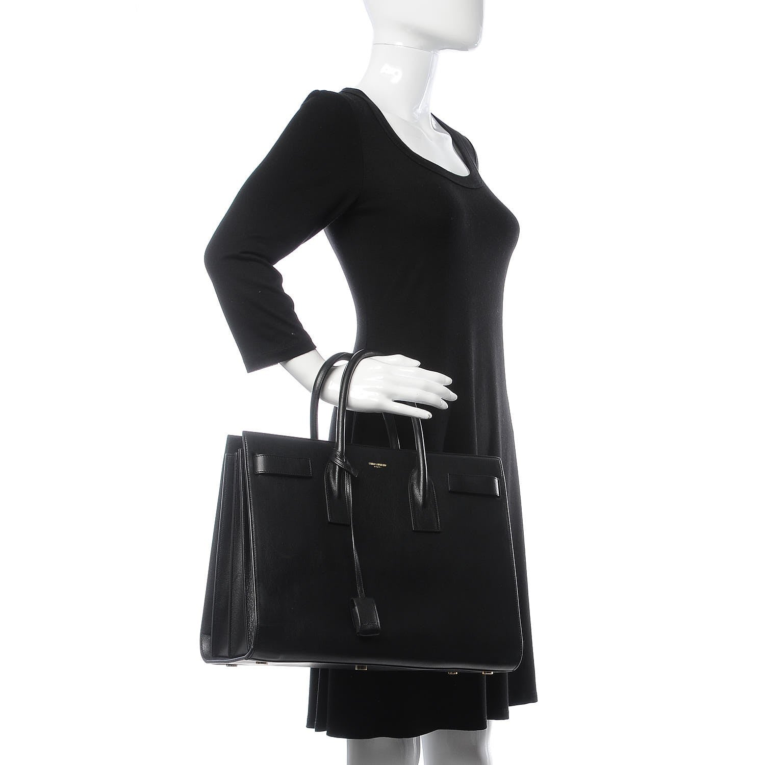 Saint Laurent Calfskin Large Sac De Jour Carryall Black 2 of 13