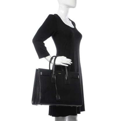 Saint Laurent Calfskin Large Sac De Jour Carryall Black 2 of 13