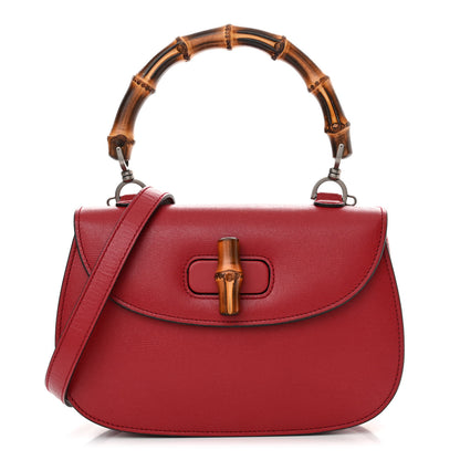 Gucci Shangai Calfskin Small Classic Bamboo Top Handle Bag Romantic Cerise 1 of 12