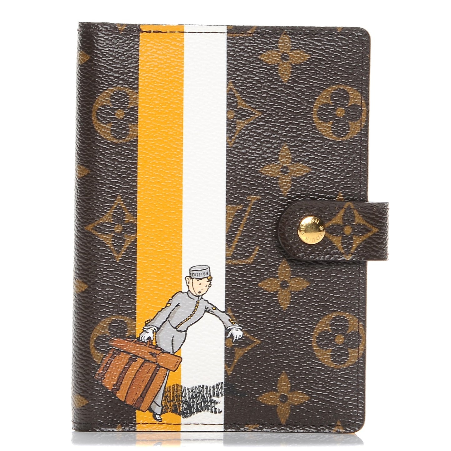 Monogram Groom Small Ring Agenda Cover Yellow