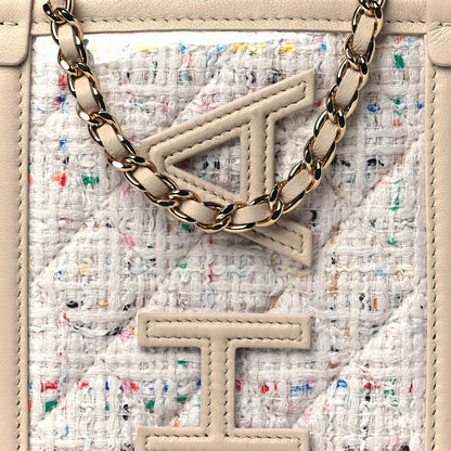 Chanel Tweed PVC Lambskin Clutch With Chain Light Beige 8 of 10