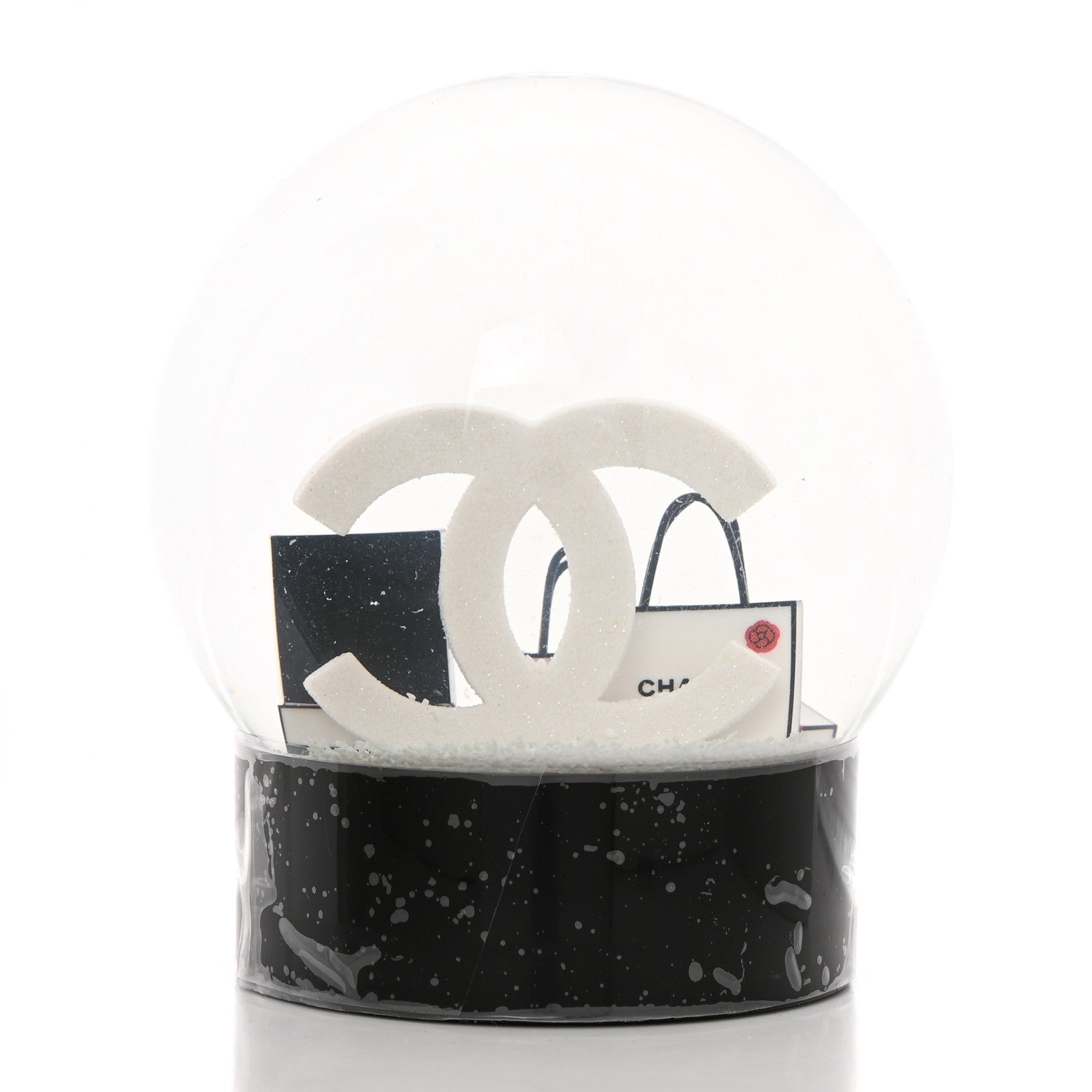 Chanel Glass CC Shopping Bag Snow Globe 3 of 8