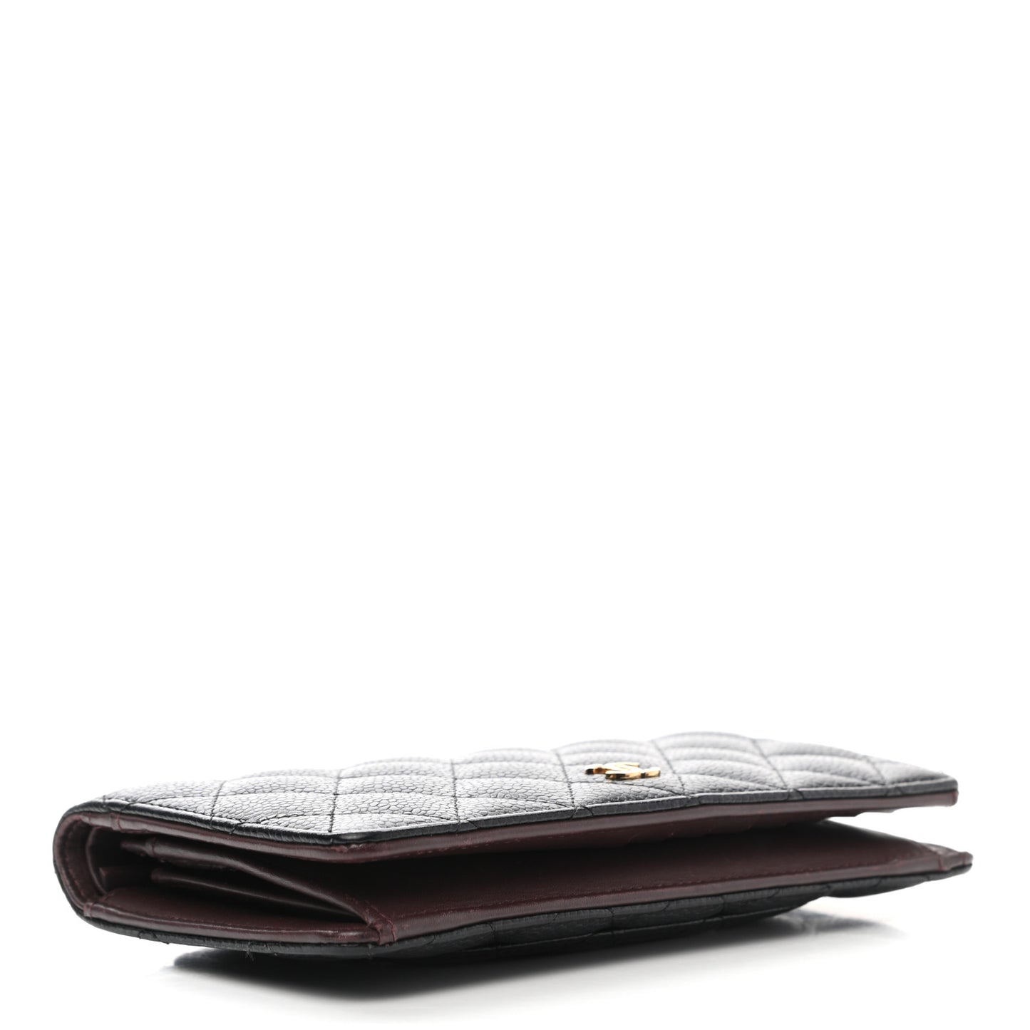 Caviar Quilted Yen Wallet Black