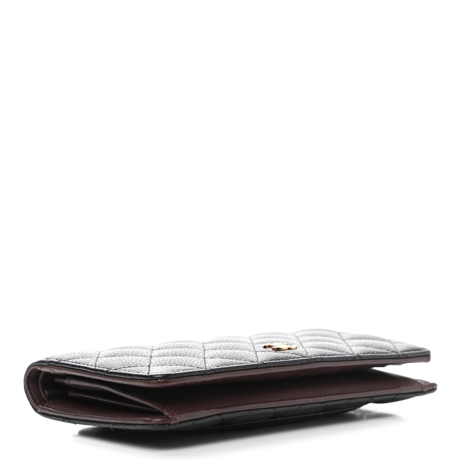 Chanel Caviar Quilted Yen Wallet Black 4 of 9