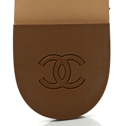 Chanel Cord CC Mules 39 Beige Black 7 of 9
