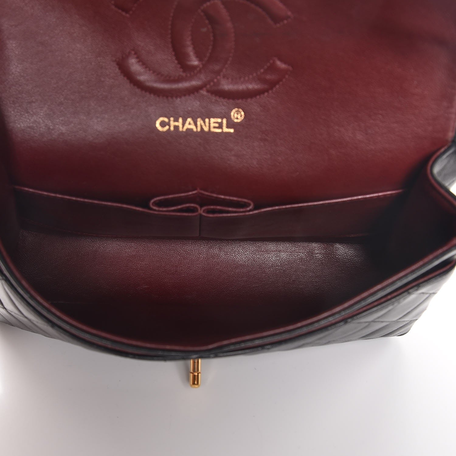 Chanel Lambskin Quilted Medium Double Flap Black 6 of 9