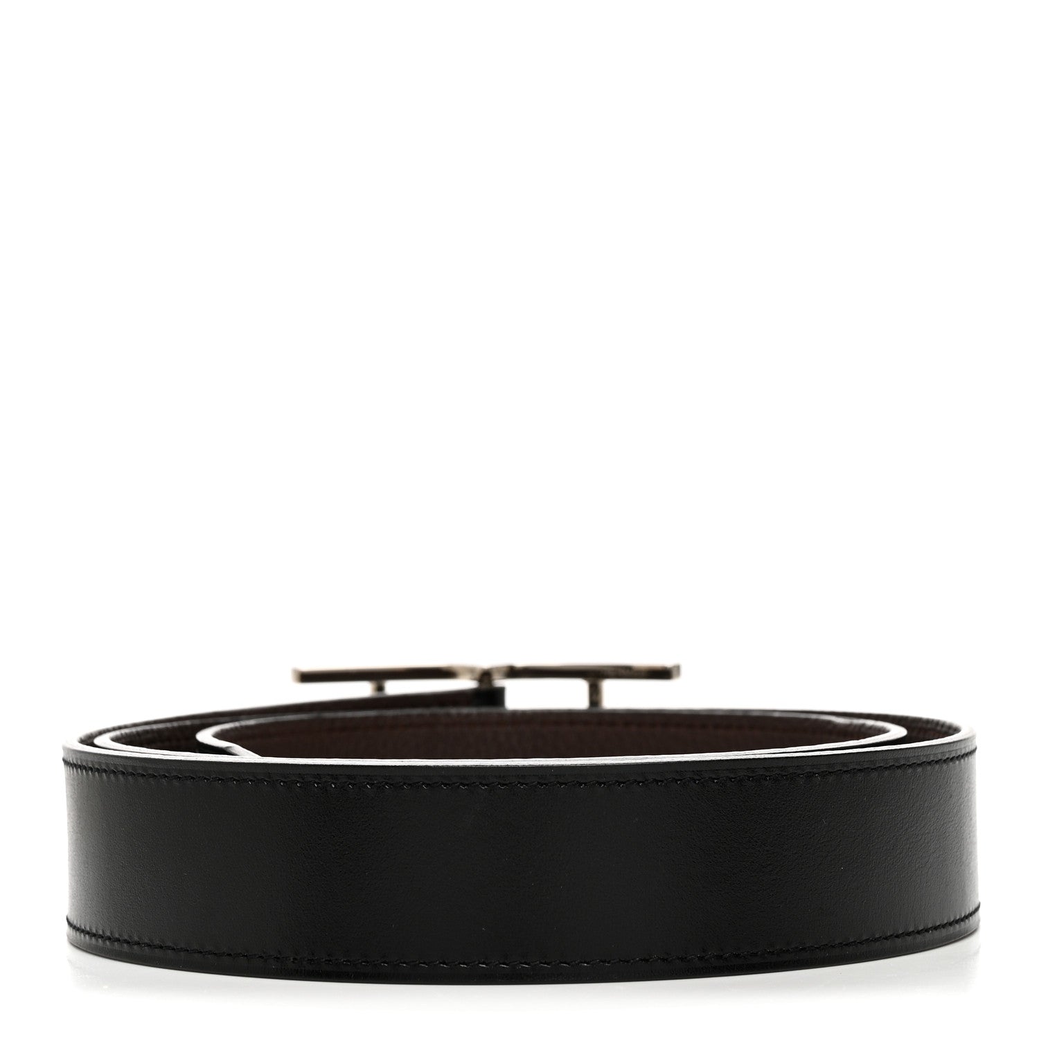 Hermes Box Togo 32mm Hapi Belt 95 38 Black Prune 2 of 6