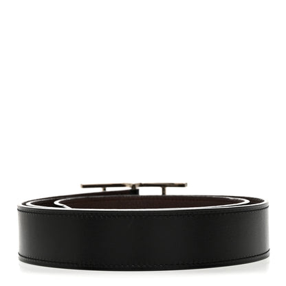 Hermes Box Togo 32mm Hapi Belt 95 38 Black Prune 2 of 6