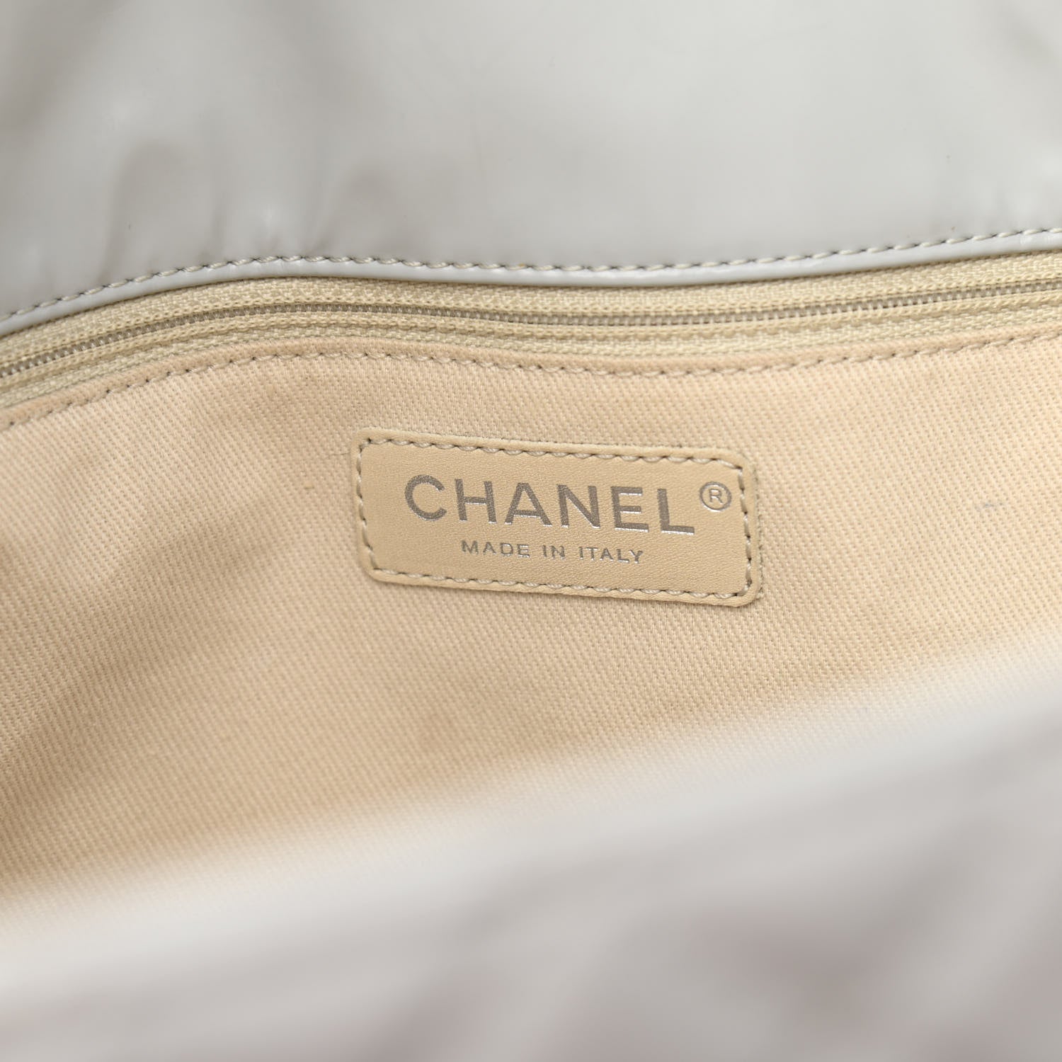 Chanel Vinyl Quilted Large In The Business Tote Light Grey 7 of 14