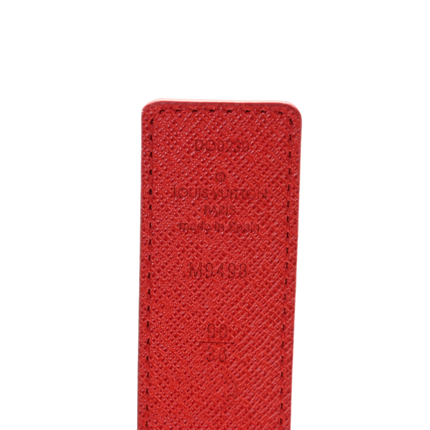 Monogram 30mm LV Initiales Reversible Belt 90 36 Coquelicot