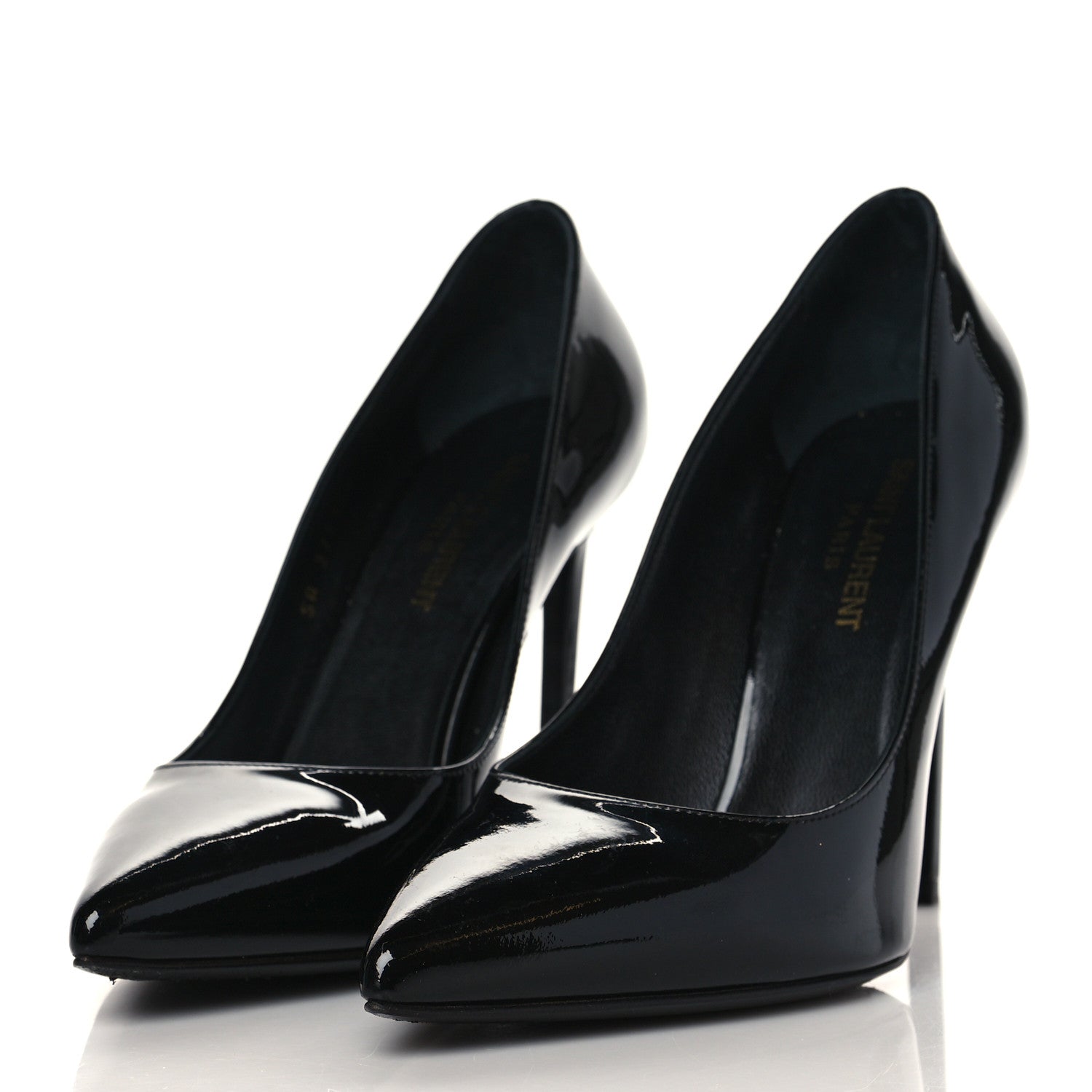 Saint Laurent Patent Classic Paris 105 Escarpin Pumps 37.5 Black 3 of 10