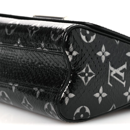 Louis Vuitton Snakeskin Monogram Twist Shoulder Bag PM Black 10 of 12