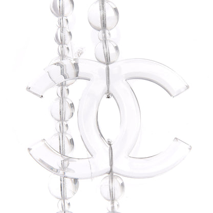 Chanel Crystal CC Double Strand Long Chain Necklace Transparent 4 of 6