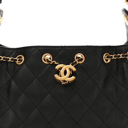Chanel Caviar Quilted Mini Chanel 25 Handbag Black 8 of 15