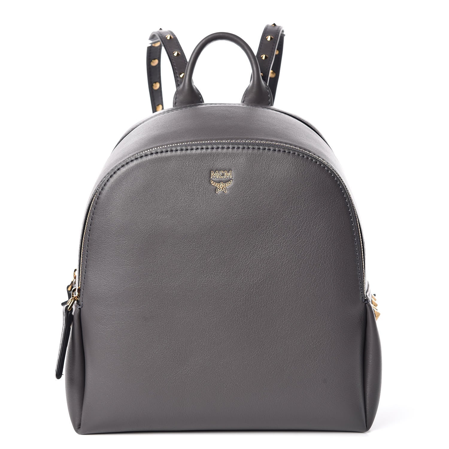 MCM Calfskin Mini Duchess Polke Studs Backpack Grey 1 of 10