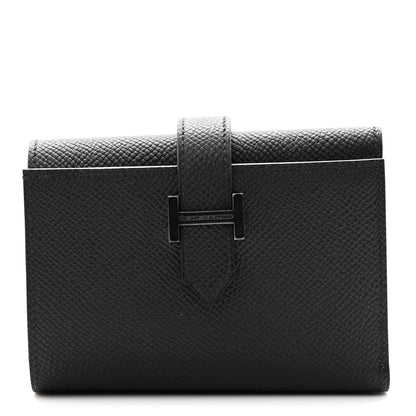 Hermes Epsom Tri-Fold Compact Monochrome Bearn Wallet Black 1 of 8
