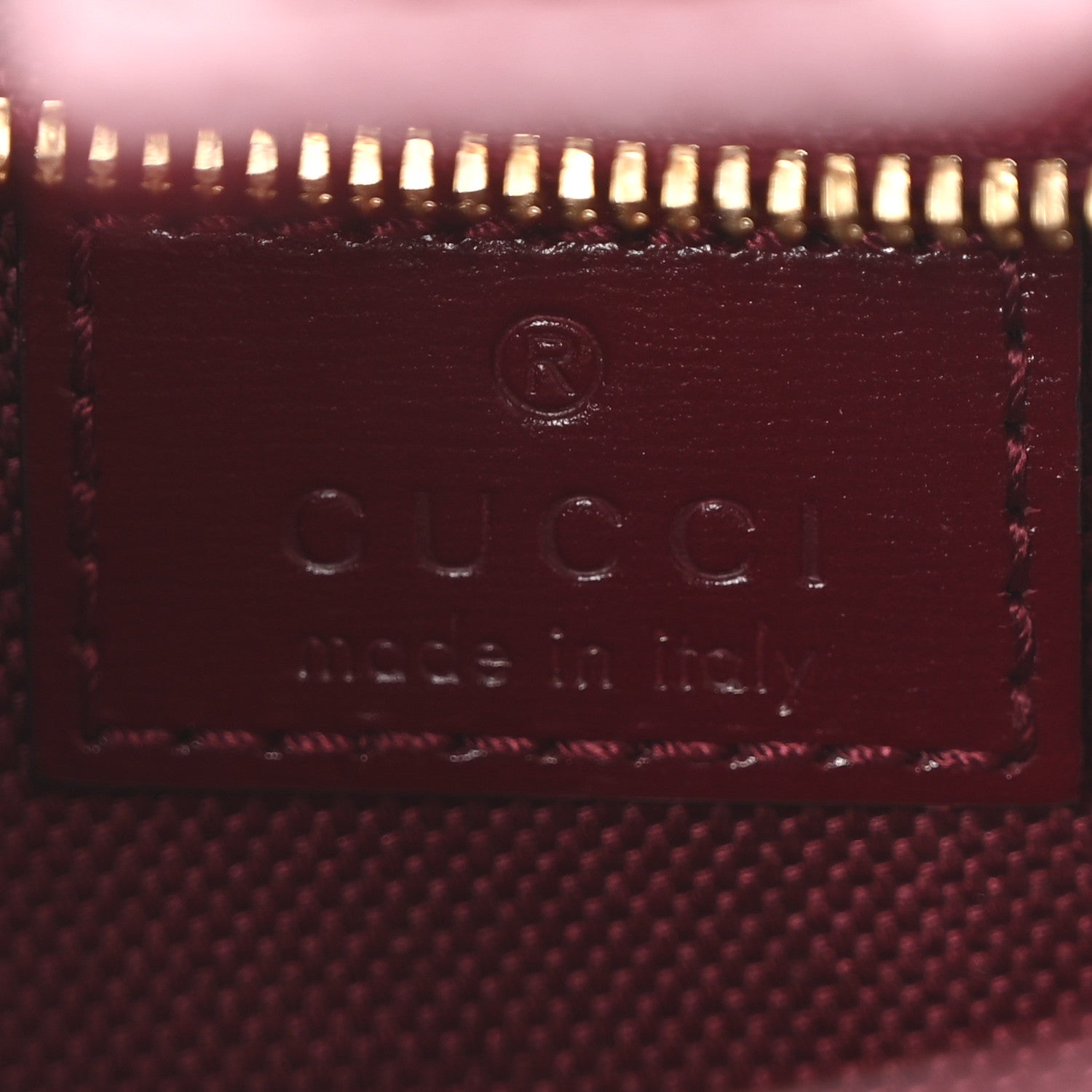 Gucci Calfskin Mini Moon Side Shoulder Bag Rosso Ancora 6 of 10