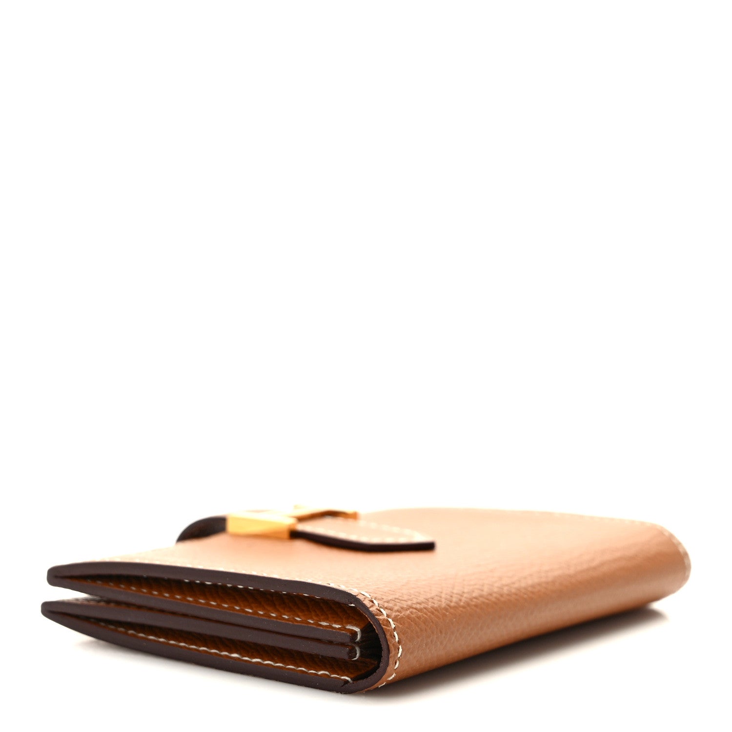Hermes Epsom Bearn Card Holder Wallet Gold 4 of 7