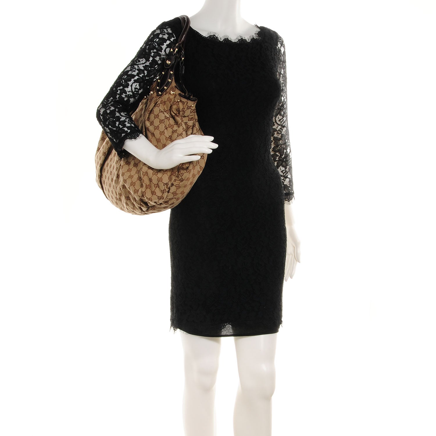 Gucci Monogram Studded Pelham Tote Ebony 2 of 7