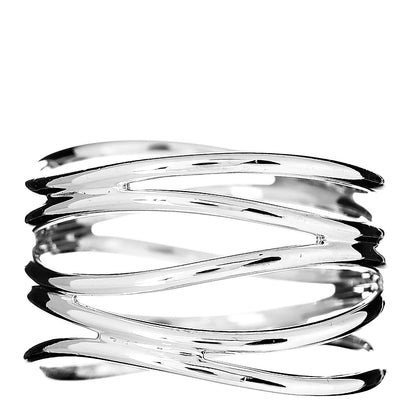Tiffany Sterling Silver Elsa Peretti 5 Row Wave Ring 51 5.75 1 of 4