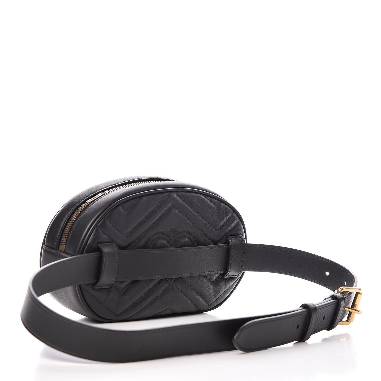 Calfskin Matelasse GG Marmont Belt Bag 95 38 Black