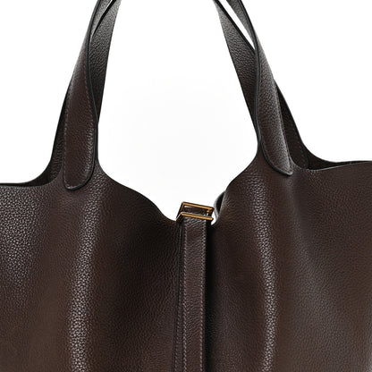 Hermes Taurillon Clemence Picotin Lock 22 MM Chocolate 2 of 4