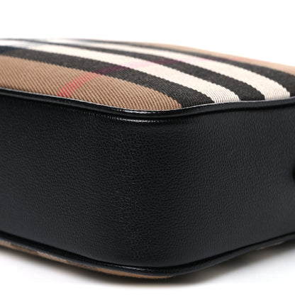 Burberry Giant Check Calfskin Large Camera Bag Black 11 of 11